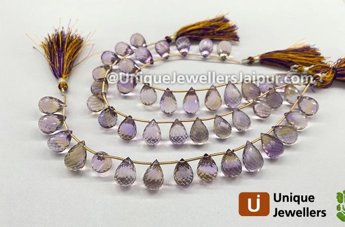 Ametrine Faceted Drop Beads