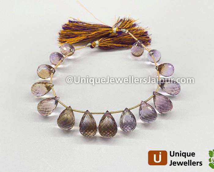 Ametrine Far Faceted Drop Beads