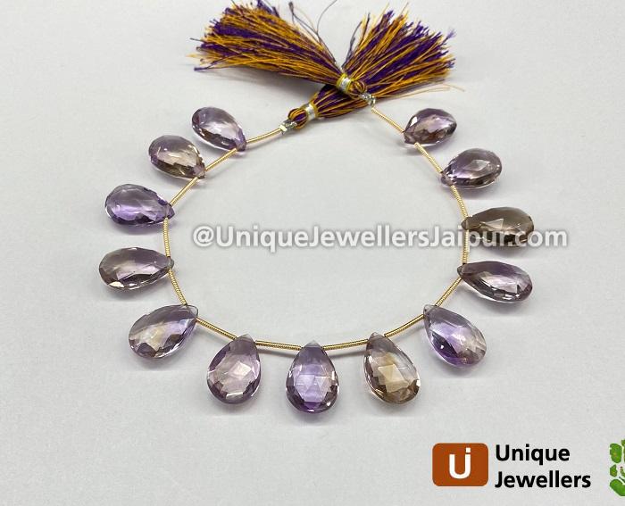 Ametrine Far Faceted Pear Beads