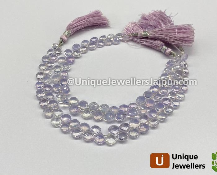 Scorolite Faceted Heart Beads