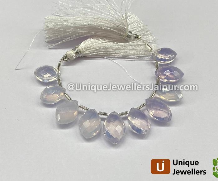 Scorolite Faceted Dolphin Pear Beads