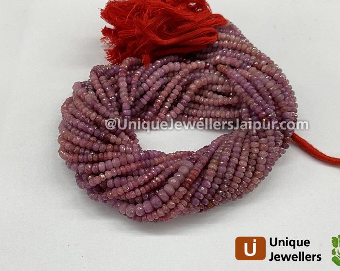 Natural Ruby Shaded Big Faceted Roundelle Beads