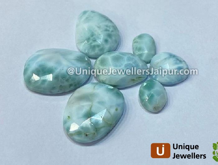 Larimar Rose Cut Slices