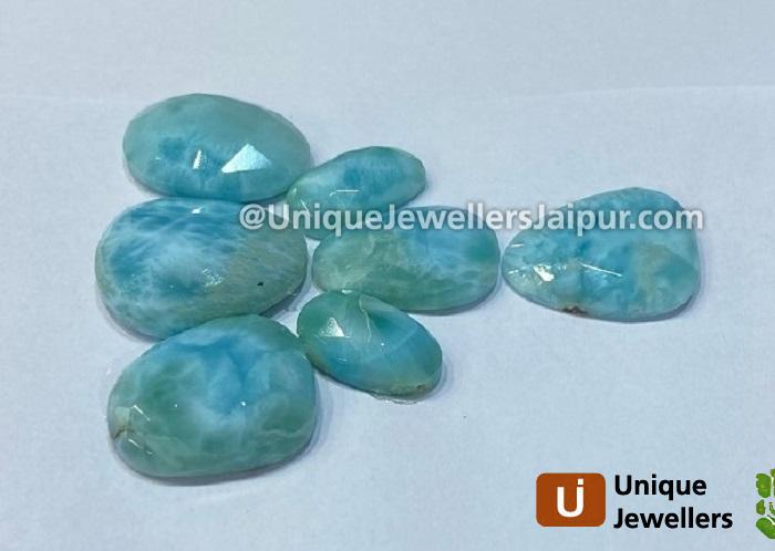 Larimar Rose Cut Slices