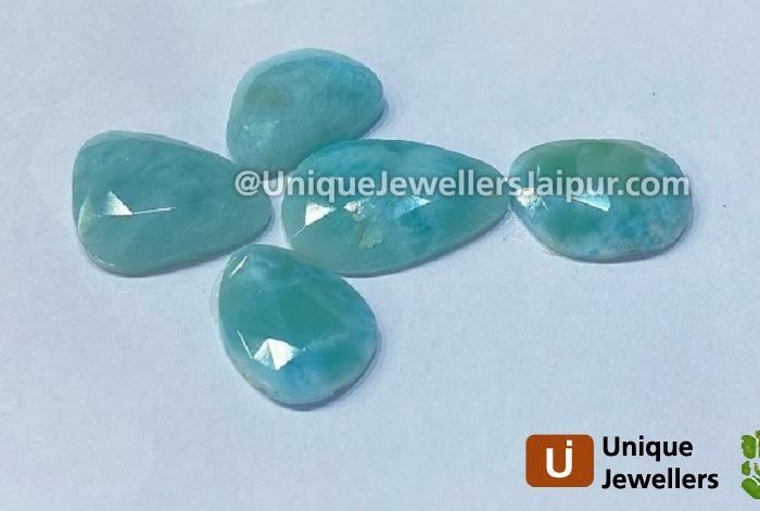 Larimar Rose Cut Slices