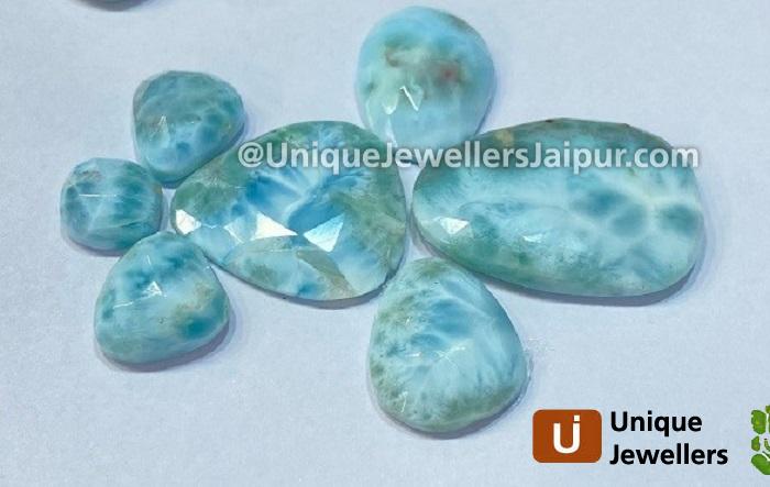 Larimar Rose Cut Slices