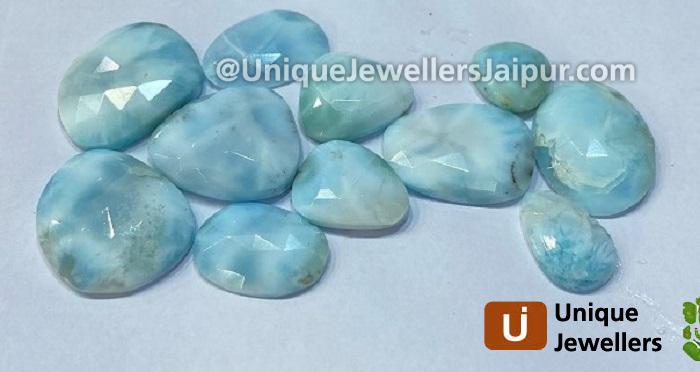 Larimar Rose Cut Slices