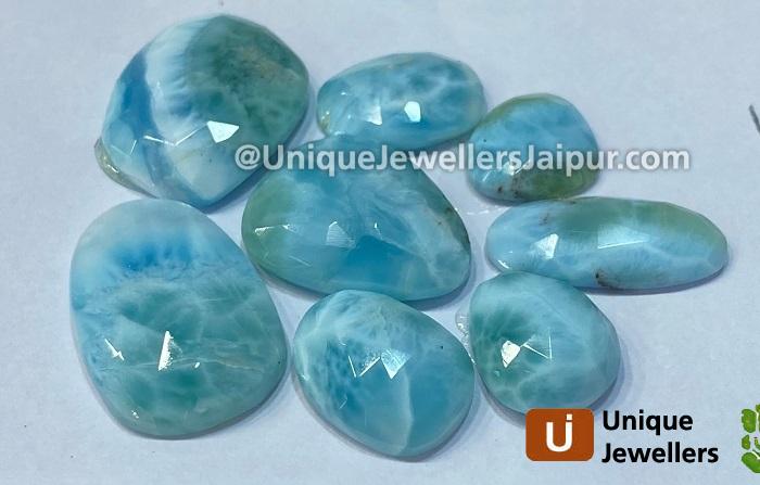 Larimar Rose Cut Slices