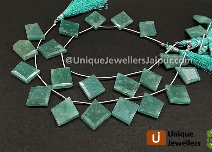 Amazonite Faceted Flat Table Cut Fancy Beads