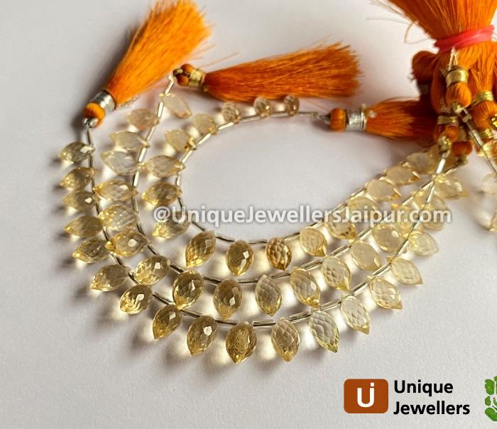 Citrine Faceted Dew Drop Beads