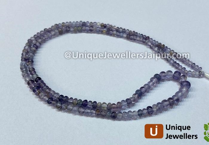 Multi Blue Spinel Smooth Roundelle Beads