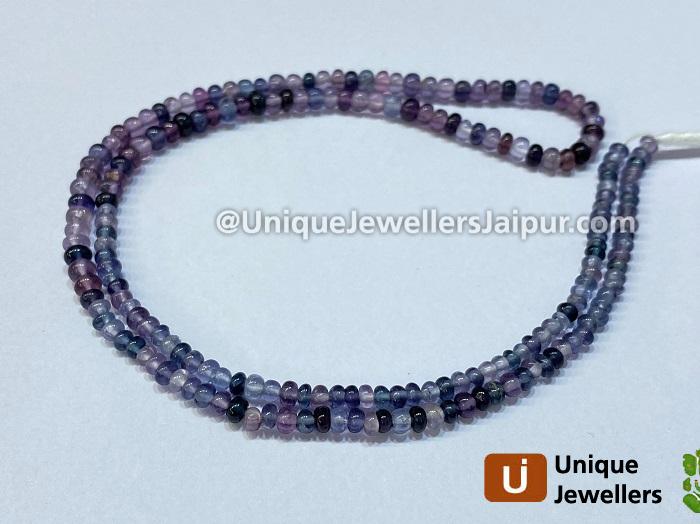 Multi Blue Spinel Smooth Roundelle Beads