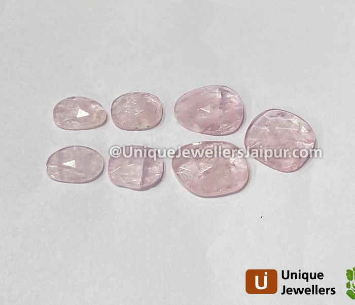 Pink Morganite Rose Cut Slices