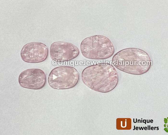 Pink Morganite Rose Cut Slices