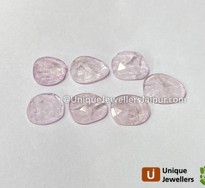 Pink Morganite Rose Cut Slices