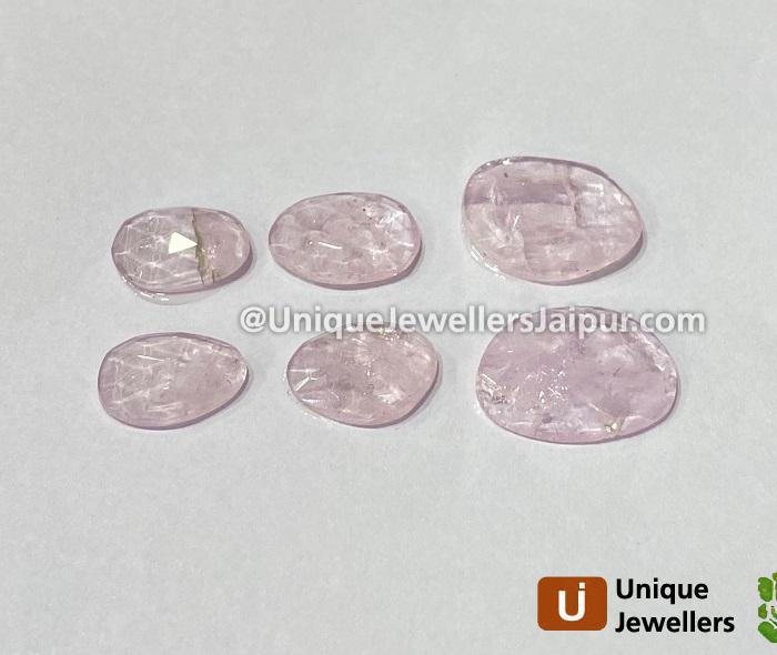 Pink Morganite Rose Cut Slices