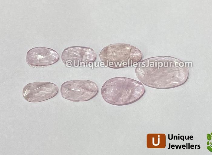 Pink Morganite Rose Cut Slices