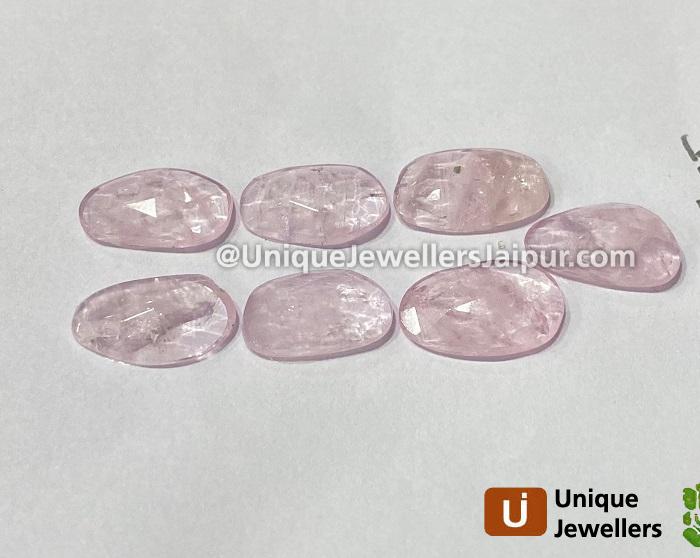 Pink Morganite Rose Cut Slices