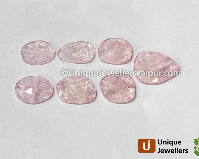 Pink Morganite Rose Cut Slices