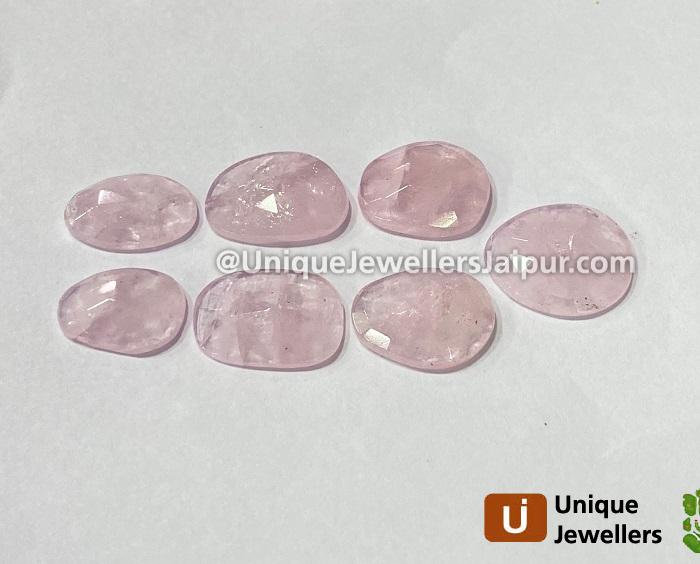 Pink Morganite Rose Cut Slices