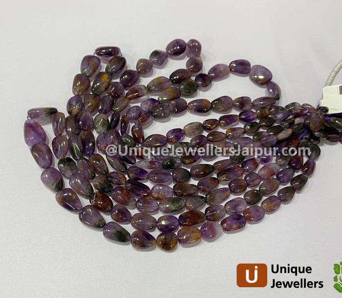 Amethyst Cacoxenite Smooth Nugget Beads