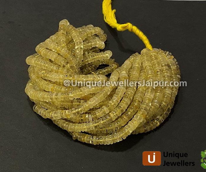 Golden Rutile Smooth Tyre Beads