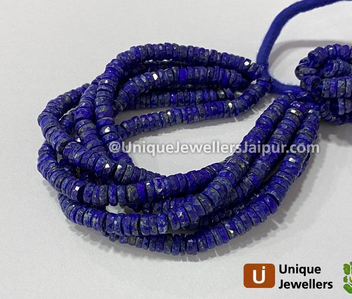 Lapis Faceted Tyre Beads