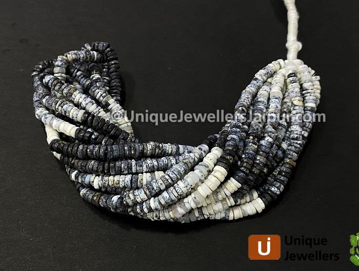 Dendritic Opal Smooth Tyre Beads