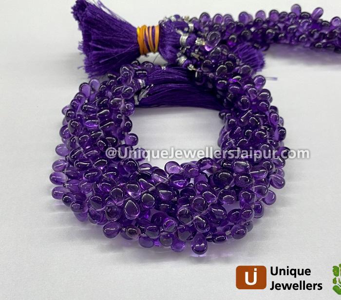 Amethyst Smooth Pear Beads