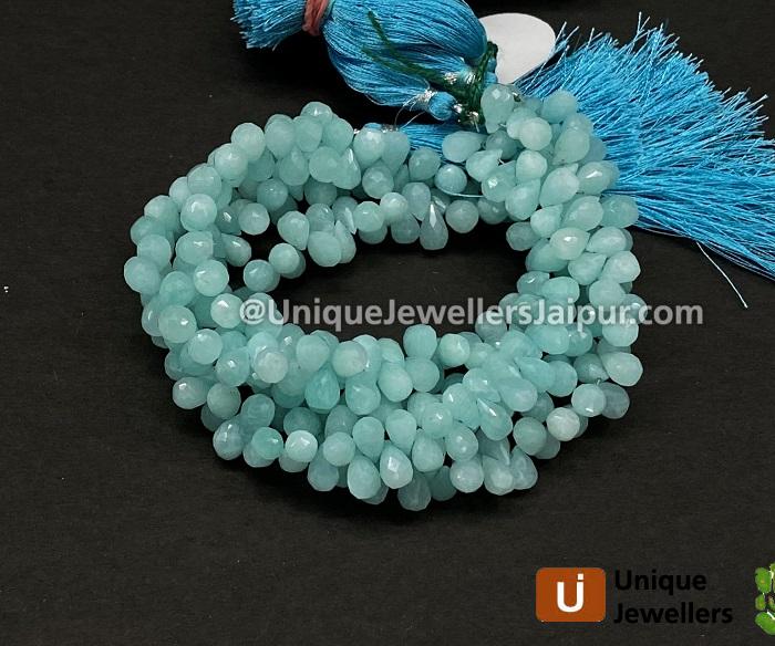 Amazonite Faceted Drops Beads