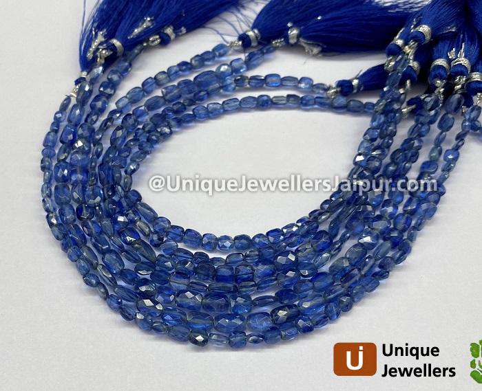 Blue Kyanite Faceted Cushion Beads