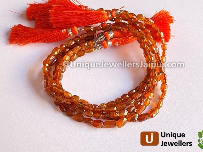 Orange Kyanite Faceted Nugget Beads