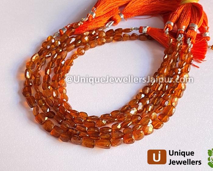 Orange Kyanite Faceted Nugget Beads