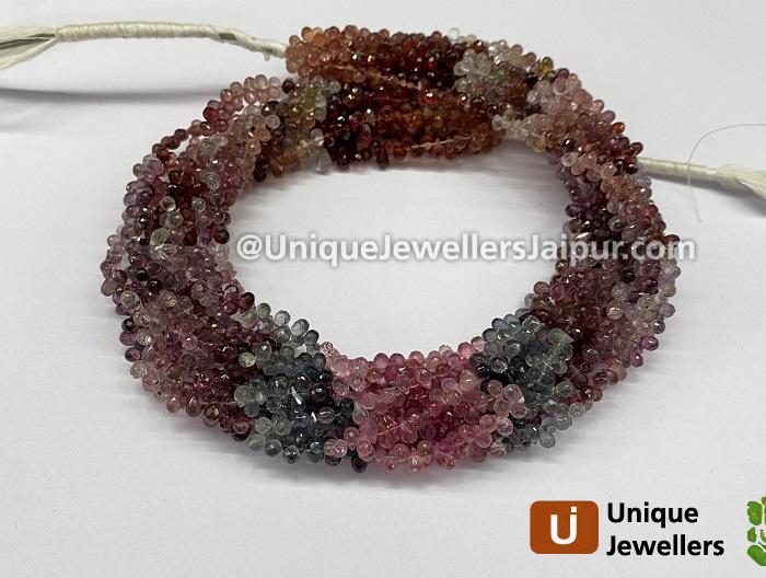 Multi Spinel Faceted Drops Beads