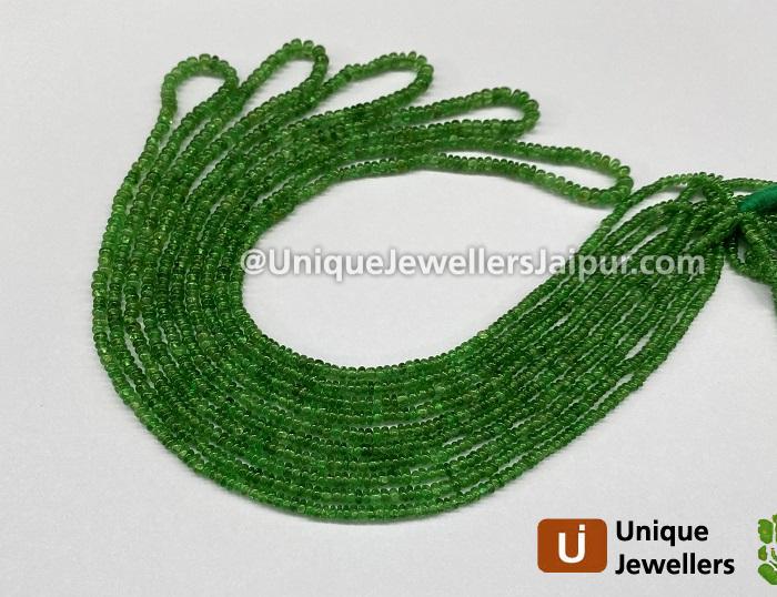 Tsavorite Smooth Roundelle Beads