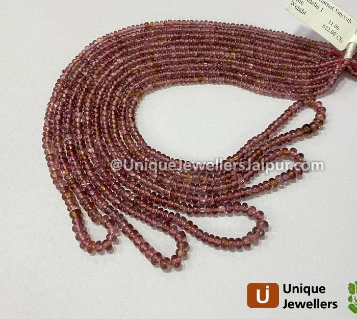 Malaya Garnet Smooth Roundelle Beads