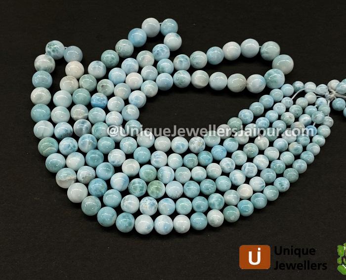 Larimar Smooth Balls Beads