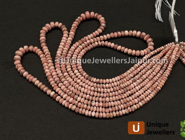 Rhodochrosite Smooth Roundelle Beads