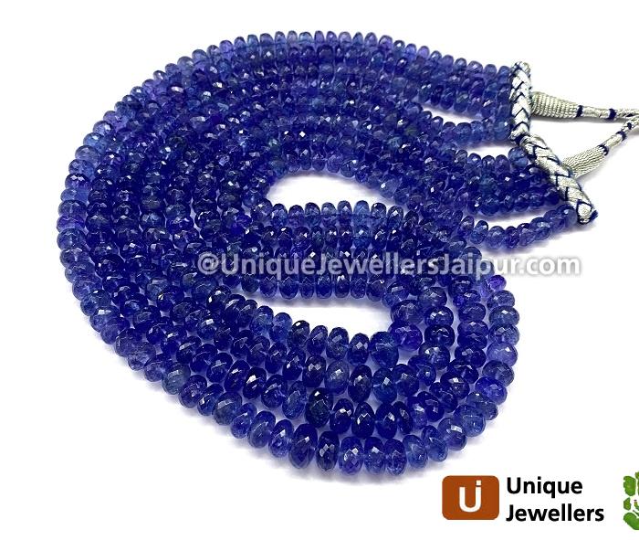 Tanzanite Faceted Roundelle Beads