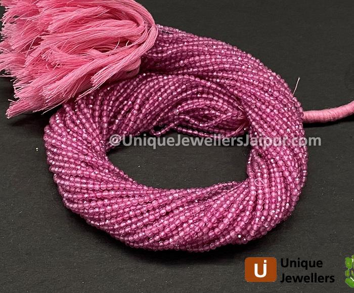 Pink Topaz Faceted Roundelle Beads