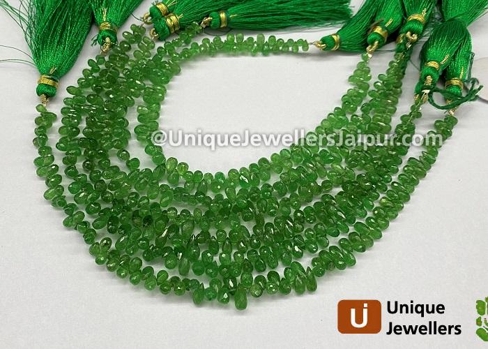 Tsavorite Faceted Drop Beads