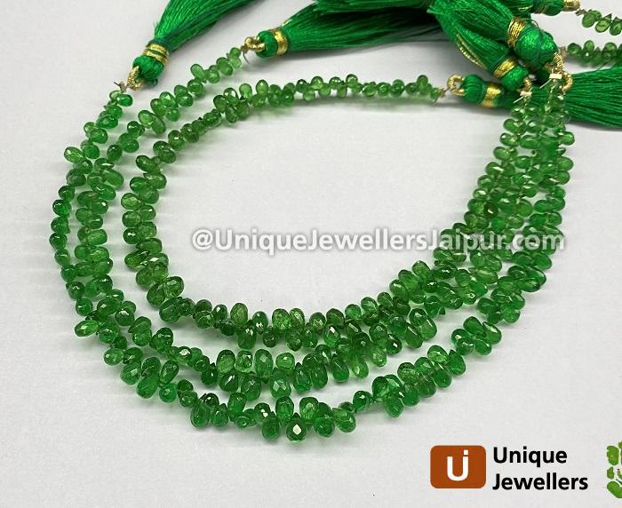 Tsavorite Faceted Drop Beads