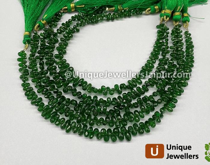 Tsavorite Faceted Drop Beads