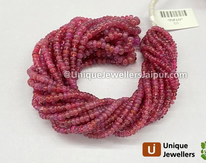 Red Spinel Smooth Roundelle Beads