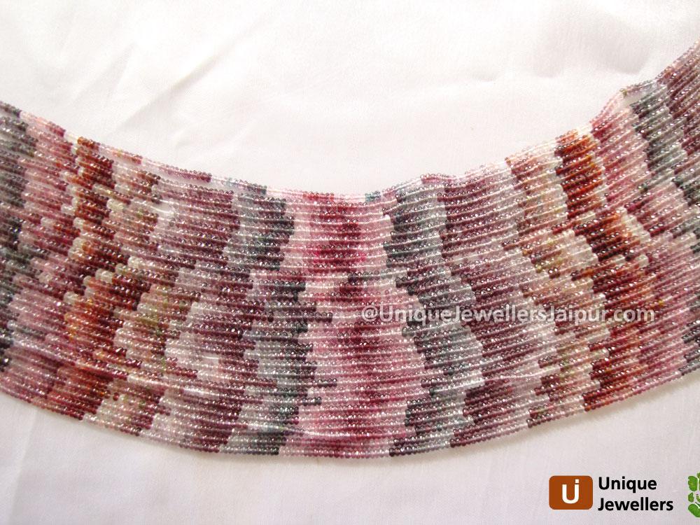 Multi Spinel Micro Cut Roundelle Beads