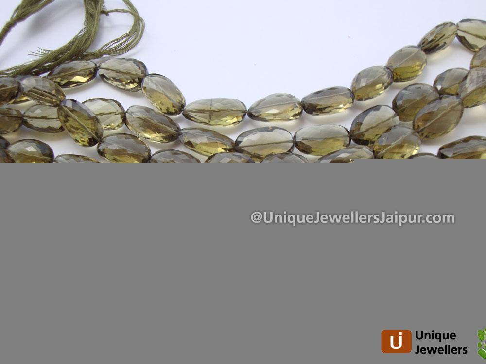 Olive Quartz Faceted Nugget Beads