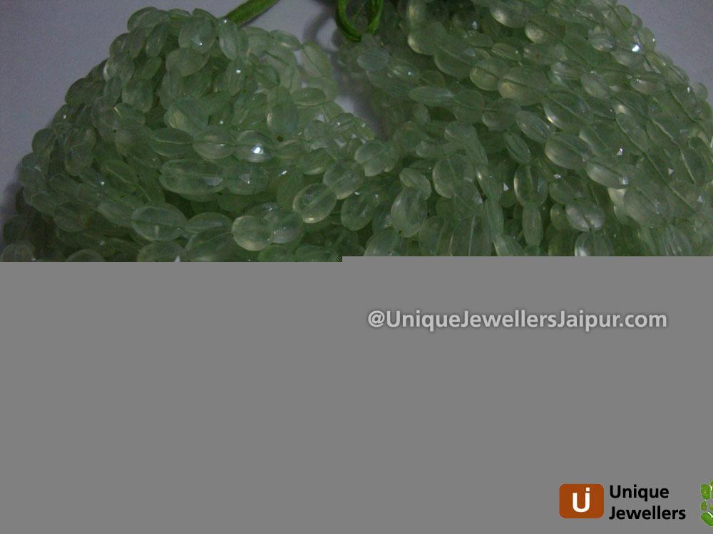 Prenite Faceted Oval Beads