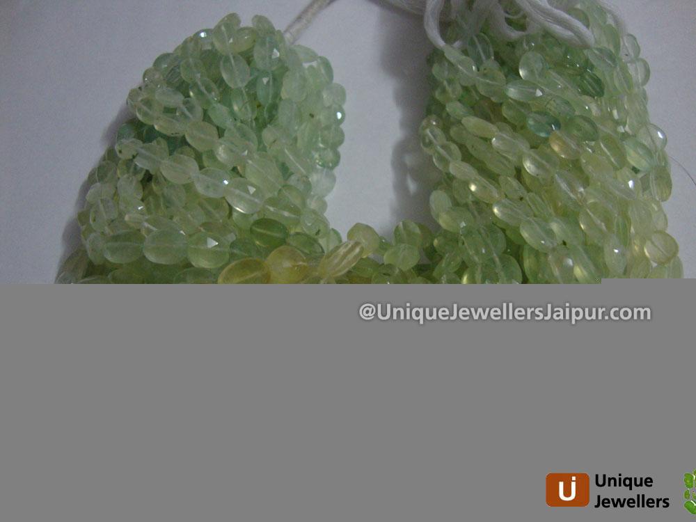 Multi Prenite Faceted Oval Beads