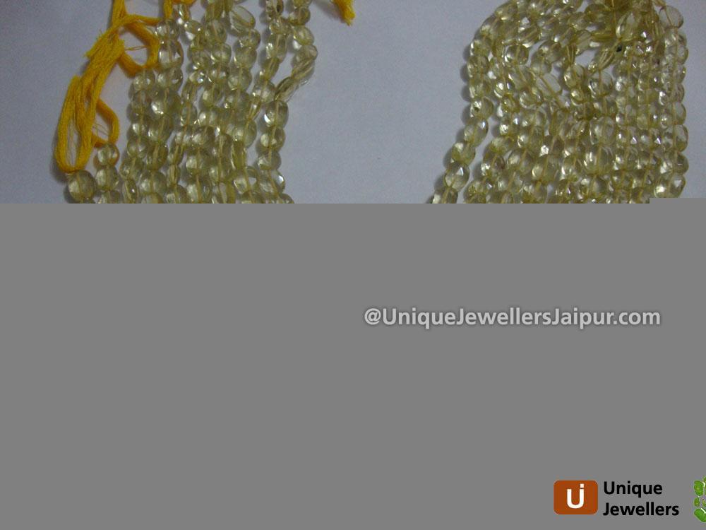 Lemon quartz Faceted Oval Beads