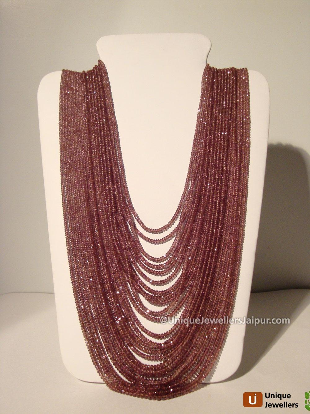 Colour Change Garnet Micro Cut Roundelle Beads